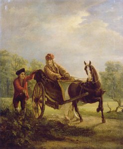 フェルネーのカブリオレに乗ったヴォルテール（1694-1778）