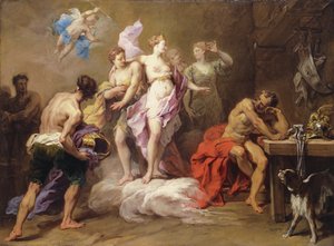 金星がバルネアに武器を注文してアエネアス、 作： Jean II Restout