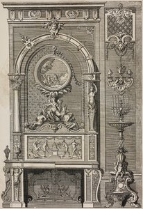 ジャン・ベラン（1640-1711）の暖炉、スコタン・アイヌの彫刻（L