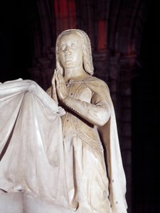 アンヌ・ドゥ・ブルターニュ（1477-1514）とルイ12世の墓のオラント。ジョン・ジュスト1世（1485-1549）による彫刻 作： Jean I Juste
