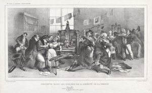 プレスワークショップの自由への降下 作： Jean Ignace Isidore Grandville, and Auguste Desperet