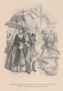 私はオムニバスを必要としすぎていましたが、雨が降り始めた途端に、オムニバスはすべてd..., 1843 作： Jean Ignace Isidore Gérard