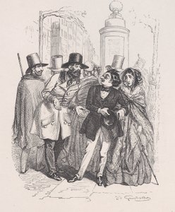 帽子を落としても3年間は非難されるだろう。1843年のリトルM...より 作： Jean Ignace Isidore Gérard