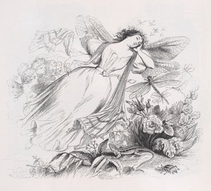 ベランジェ全集（1836年）より「シルフ」。 作： Jean Ignace Isidore Gérard