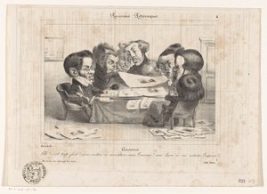 フランス検閲官の似顔絵 検閲（オブジェクトのタイトル） Parisiens Pittoresques (オブジェクトのシリーズ タイトル) 作： Jean Ignace Isidore Gérard Grandville