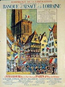 アルザスとロレーヌの銀行での解放の借り入れ (Alsace-Lorraine) 作： Jean Jacques (1873 1951) Waltz