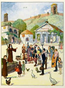アルザスの物語は子供たちに語ります。 アルザスのキリスト教; 作： Jean Jacques (1873 1951) Waltz