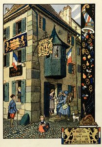 三色の楽園。 1918年、マセヴォーのホテル・デ・ライオンズ・ドール。 作： Jean Jacques (1873 1951) Waltz