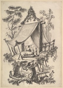 樹上の家、1773年。 作： Jean Jacques Avril