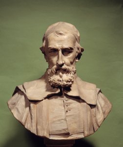 ニコラ・クロード・ファブリ・ド・ペイレスク（1581-1637）の肖像 ガリレオの人文主義者、天文学者 ジャン・ジャック・カフィエリ（1725-1792）による彫刻 パリ、マザリン書庫 作： Jean Jacques Caffieri