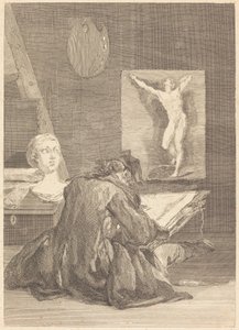 製図工 作： Jean Jacques Flipart after Jean Siméon Chardin