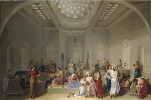 トルコ風呂ハマム、1785 作： Jean Jacques Francois Le Barbier