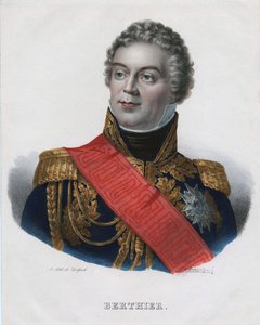 ルイ・アレクサンドル・ベルティエ（1753-1815）、ワグラム公爵、ヌーシャテル公爵 - モナンテイユ、ジャン＝ジャック＝フランソワ（1785-1860） - 1835 - リトグラフ、水彩画 - 32x24,5 - 個人蔵