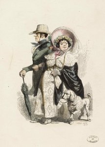 レンティエとその妻、1840年。 作： Jean Jacques Grandville