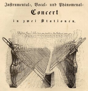 インストゥルメンタルボーカルとフェノメナルコンサート、1844年 作： Jean Jacques Grandville
