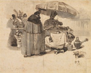 「Au Bouquet de persil」（パセリの花束）のための習作 作： Jean Jacques Grandville