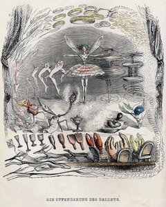 バレエの啓示、1840年代。 作： Jean Jacques Grandville