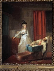 シャルロット・コルデー暗殺 ジャン・ポール・マラット（1743-1793）7月13日 作： Jean Jacques Hauer
