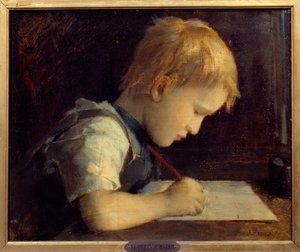 小さな作家ポール・ヘナー（1860-1867）画家の甥 ジャン・ジャック・ヘナー（1829-1905）の絵画 19世紀 パリ、プチ・パレ美術館
