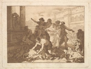 La Peste chez les Philistines Plague Among the Philistines, in a album in the R..., 1782-1821. 作： Jean Jacques Lagrenee