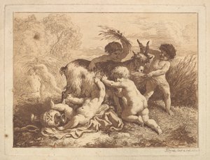 Les petits moissonneurs et la chevre The Young Harvesters and the Goat, in a album cont..., 1782. 作： Jean Jacques Lagrenee