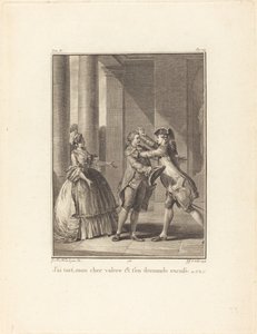 親愛なるヴァレール、私は間違っています。 作： Jean Jacques Le Veau after Jean Michel Moreau
