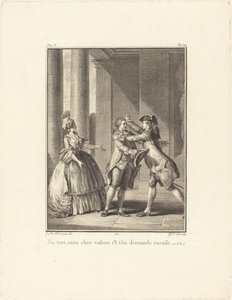 親愛なるヴァレール、私は間違っています。 作： Jean Jacques Le Veau after Jean Michel Moreau