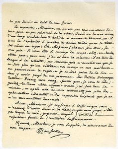1764年7月15日のジャンジャックルソーからの手紙。 作： Jean Jacques Rousseau