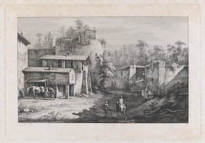 ファリエのある風景、テレバスの眺め、フランス、1808年。 作： Jean Jacques de Boissieu