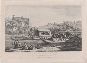 1805 年、ソーヌ川での教皇ピウス 7 世。 作： Jean Jacques de Boissieu