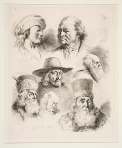 7 つの肖像画の頭 作： Jean Jacques de Boissieu
