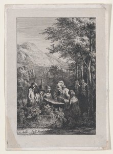 植物学の授業、1804年。 作： Jean Jacques de Boissieu