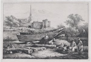 建設現場、サヴィニー、1803 年。 作： Jean Jacques de Boissieu