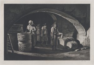 クーパーズ、1790 年のオリジナルの 19 世紀後半の複製。 作： Jean Jacques de Boissieu