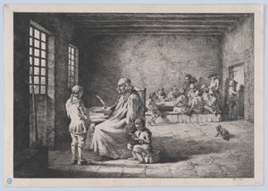 スクールマスター、1780年。 作： Jean Jacques de Boissieu