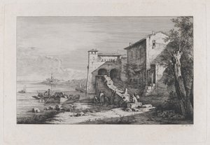 1807年、ローマの旧税関の眺め。