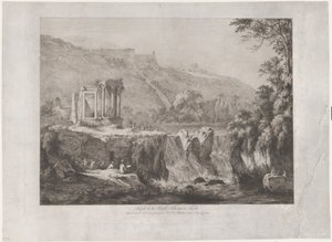 1809年、ティブルティンのシビュラ神殿の眺め。