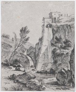 Breenbergの後の滝、1764年。 作： Jean Jacques de Boissieu