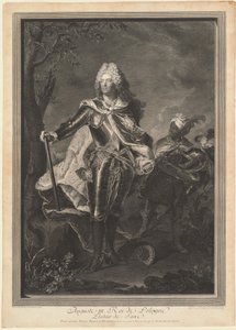 アウグストゥス三世。 ポーランド王、1750年。 作： Jean Joseph Balechou
