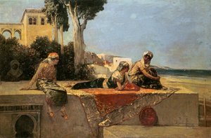 テラスで 作： Jean Joseph Benjamin Constant