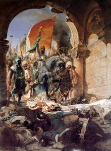 1876年のコンフティノープルへのメフメット2世の侵入。 作： Jean Joseph Benjamin Constant