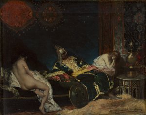 セルビアの側室セルビア出身の使節、1876年。 作： Jean Joseph Benjamin Constant
