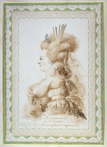 マリー・アントワネットの肖像画（1755～1793年、オーストリア大公妃、フランス女王...、1780年）。 作： Jean Joseph Bernard