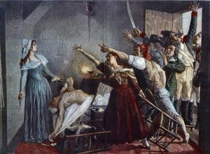 ジャン・ポール・マラット（ジャン・ポール）の暗殺 1743-93年 フランスの革命派政治家 作： Jean Joseph Weerts