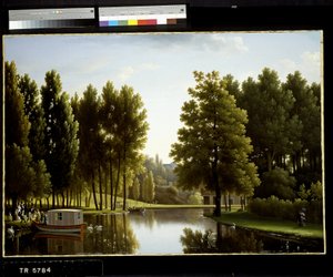 モルトフォンテーヌの公園（キャンバスに油彩） 作： Jean Joseph Xavier Bidauld