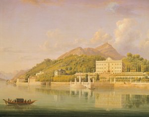 コモ湖のトレメッツォにあるヴィラ カルロッタ、ジャン ジョセフ ザビエル ビダウルド (1758-1846)、イタリア 作： Jean Joseph Xavier Bidauld