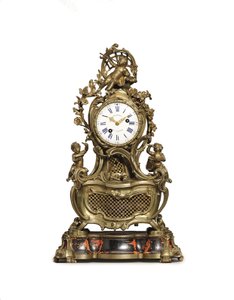 ルイ 15 世オルモル音楽マントルピース時計、1750 年頃 作： Jean Joseph de Saint Germain
