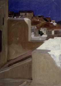 ルコント・デュ・ヌイ（1842-1923）の「私のテラスからのカスバ（kasbah）の眺め」（タンジール