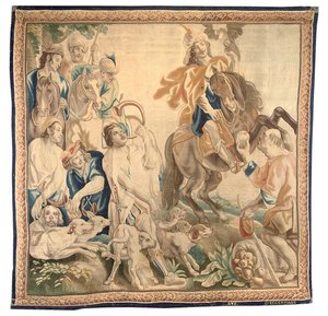 6点セットのブリュッセルのタペストリー、1650年頃（ウールとシルク） 作： Jean Le and Eggermans Daniel II Clerc