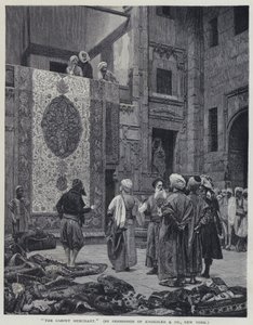 The Carpet Merchant（リトグラフ 作： Jean Leon (after) Gerome